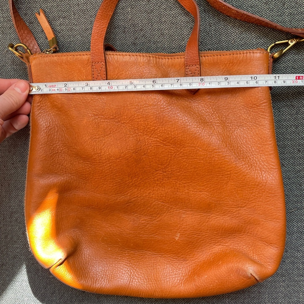 Madewell zip top transport crossbody leather bag - Picture 7 of 8